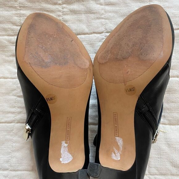 Vince Camuto Vonilesa Black Leather Bootie Women Size 6.5 - Picture 9 of 9